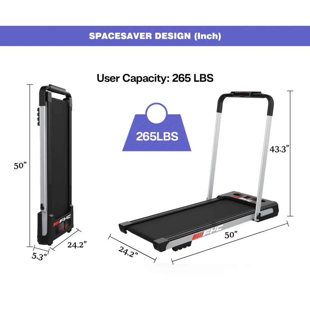 Folding Treadmill with Incline 2.5HP for Home, Bluetooth & Heart Rate Sensor U3414