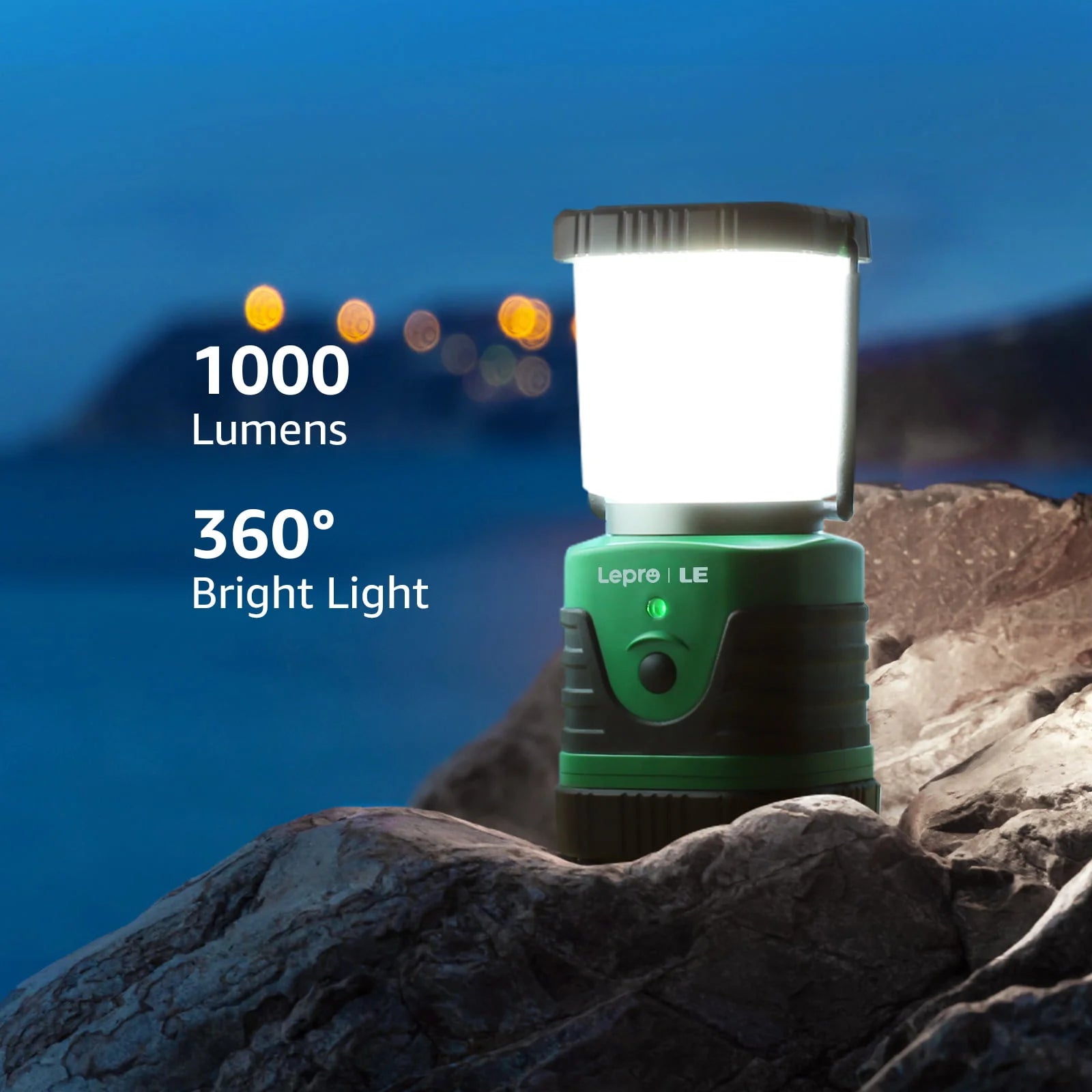 Lepro LED Camping Lantern Rechargeable 1000LM for Emergency Power Outage L80024