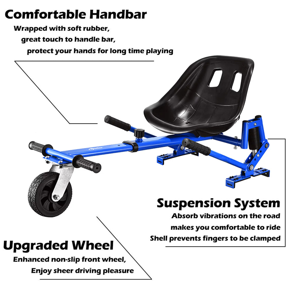 Hoverboard Go Kart Attachment for Adults & Kids with Off-Road Tire, Blue X745