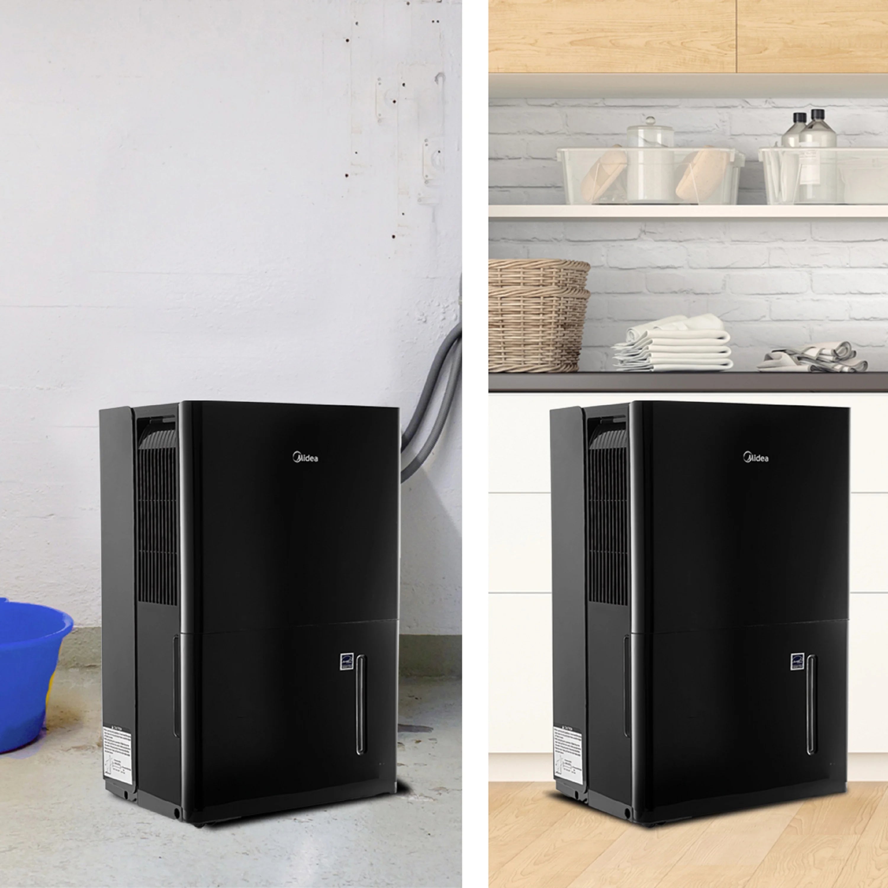Midea 50-Pint Smart Dehumidifier with Pump, Energy Star, Black D8870