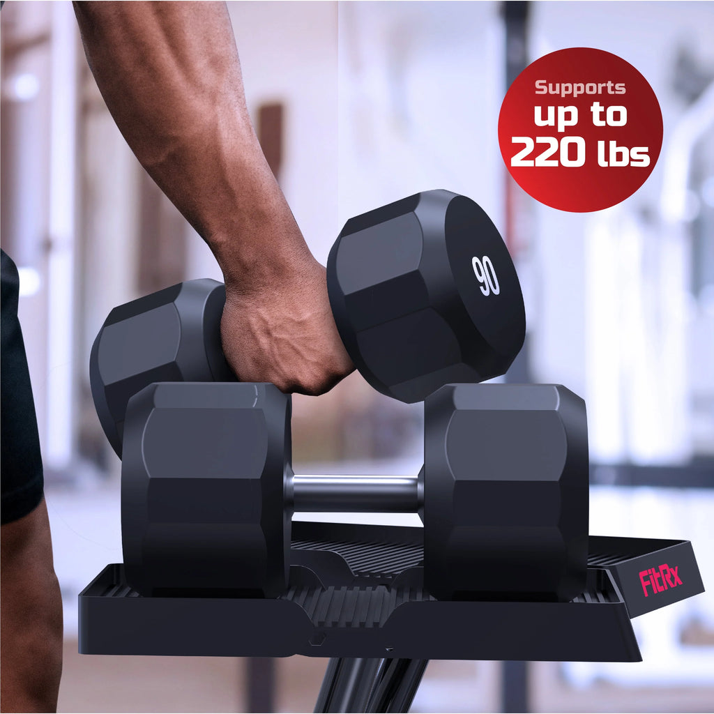 FitRx SmartRack Dumbbell Stand for Dumbbells and Kettlebells, Home Gym V5578