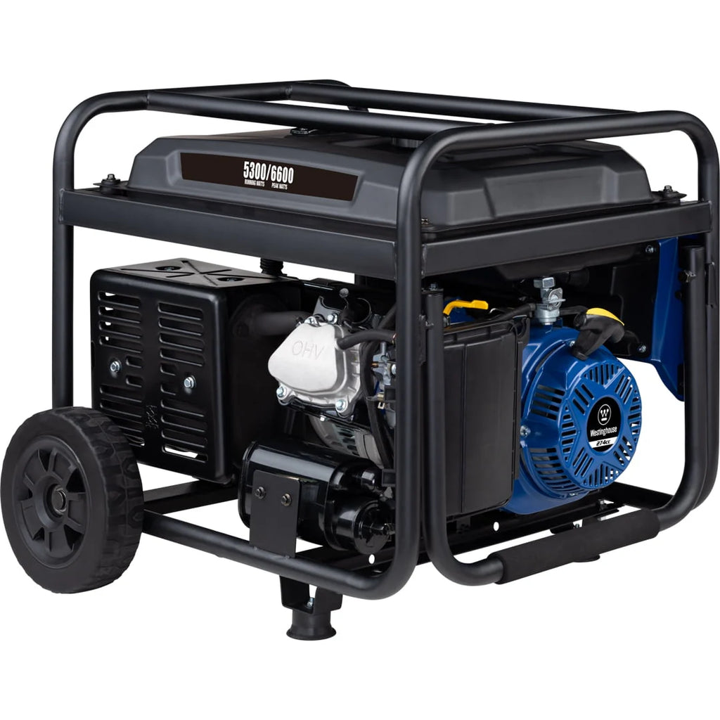 Westinghouse 6600 Peak Watt Electric Start Portable Generator with CO Sensor L4332