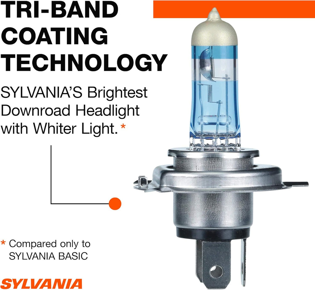 SYLVANIA 9003 SilverStar Ultra Halogen Headlight Bulb, High/Low Beam, 2 Pack N896