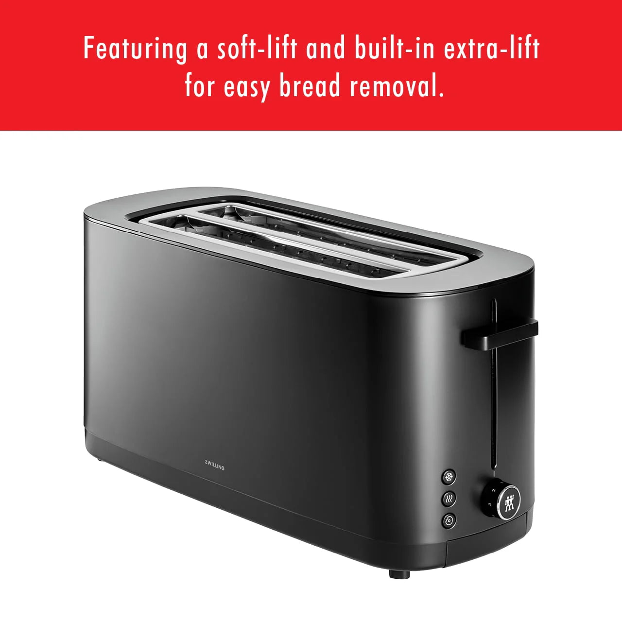 ZWILLING® Enfinigy Cool Touch 4-Slice Long Slot Toaster, Silver Z449154
