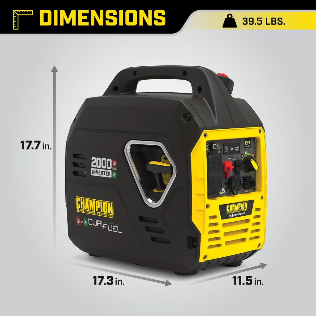 Champion Power Equipment 2000 Watt Dual Fuel Inverter Generator B95951
