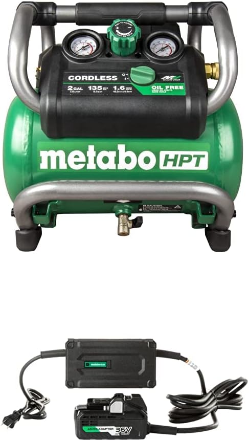 Metabo HPT 36V MultiVolt Cordless Air Compressor, Tool Only, 135 Max PSI, 2-Gallon P394180
