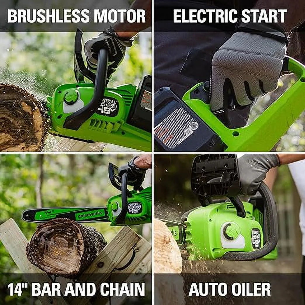 Greenworks 48V 14" Brushless Cordless Chainsaw CS48L4410 E109