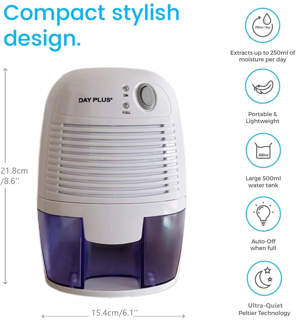 Electric Mini Dehumidifier for Bathroom, Closets, Office K1094