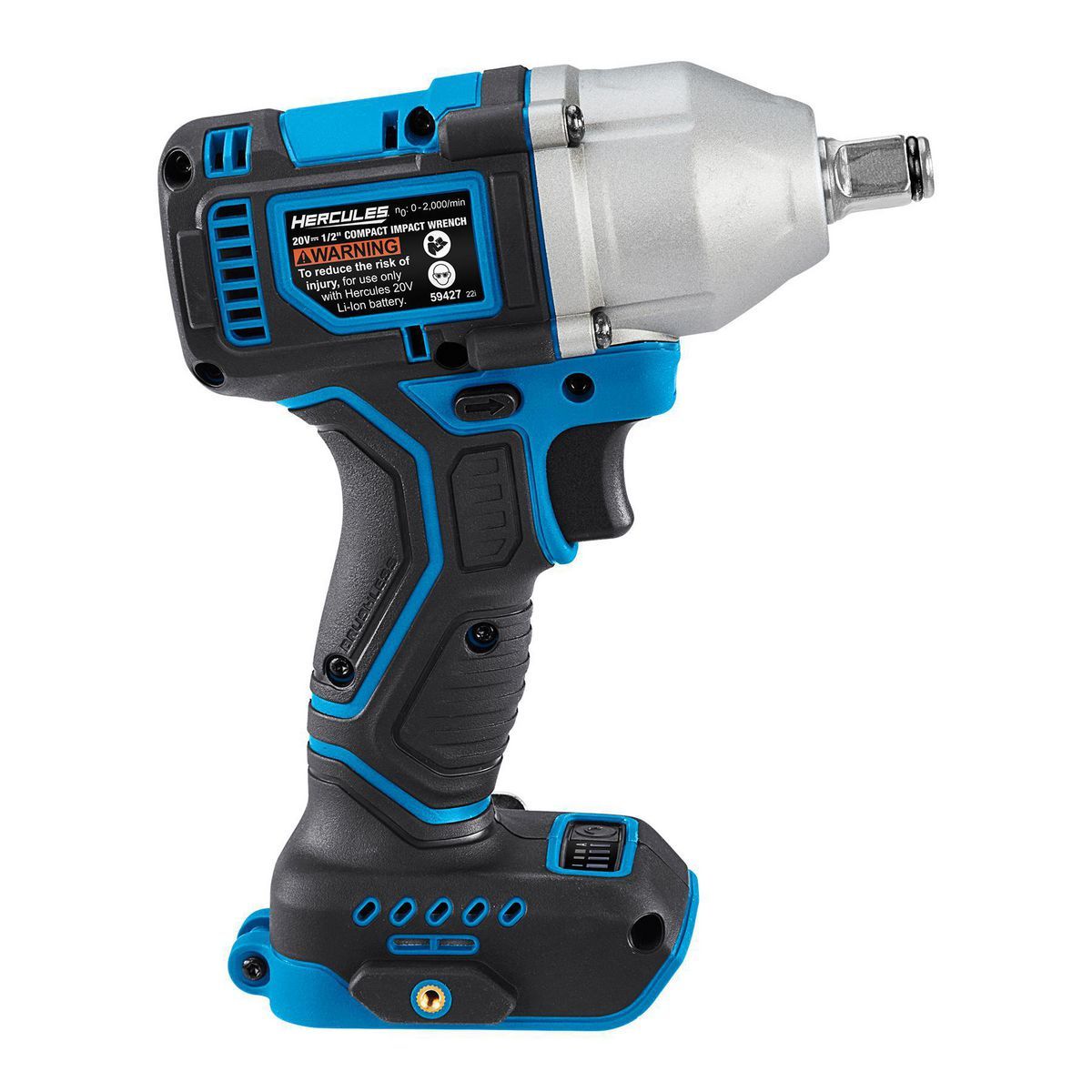 HERCULES 20V Brushless 1/2 in. Compact 4-Mode Impact Wrench, Tool Only F21797