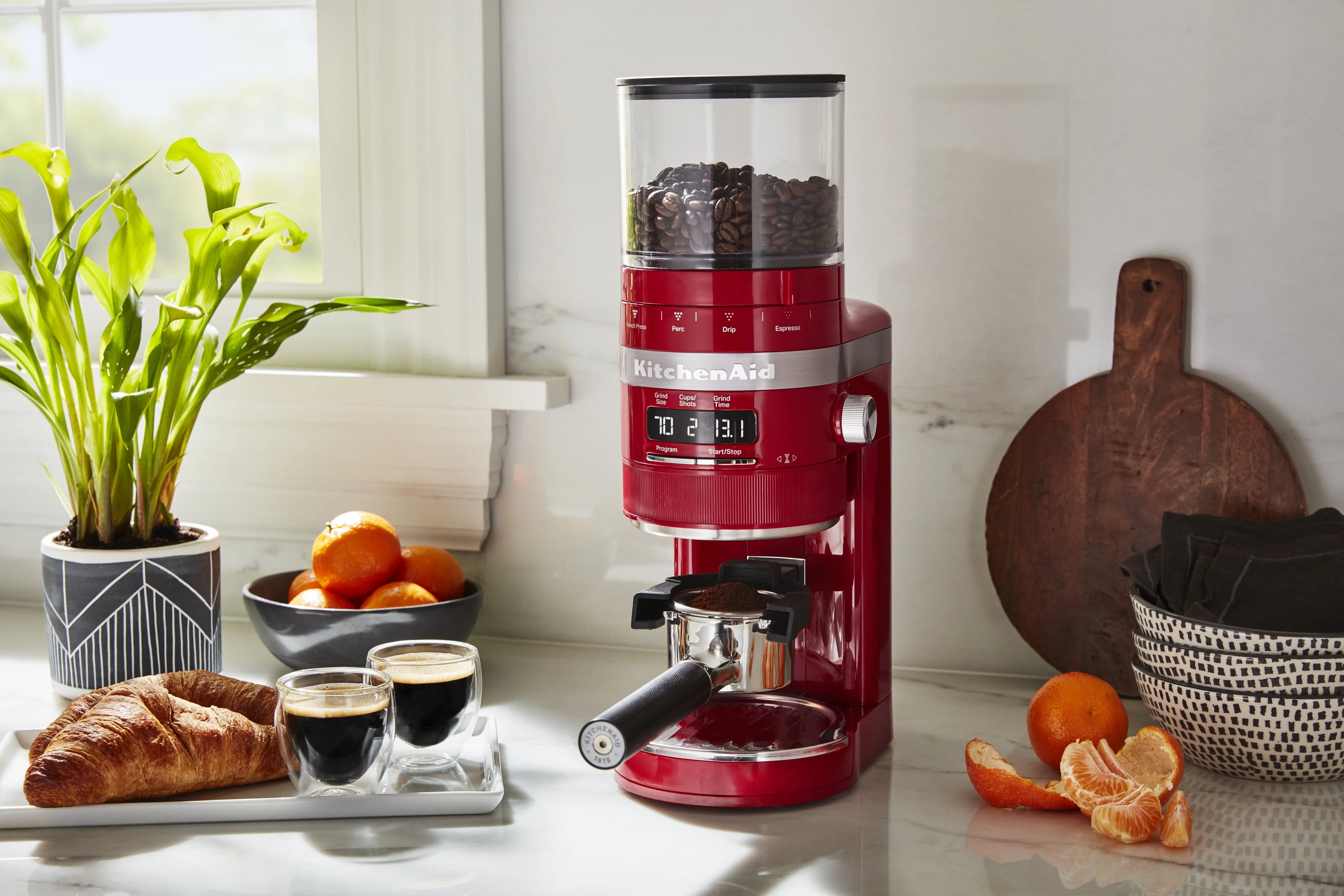 KitchenAid Burr Coffee Grinder, Empire Red U483324