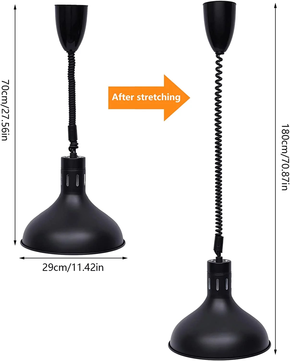 Miumaeov 250W Hanging Food Warmer Lamp F5913