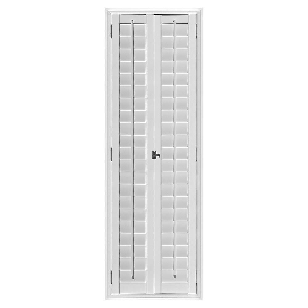 Panoramix Shutters 3.5x22 Louvers, Faux Wood, White, Made in USA C461158