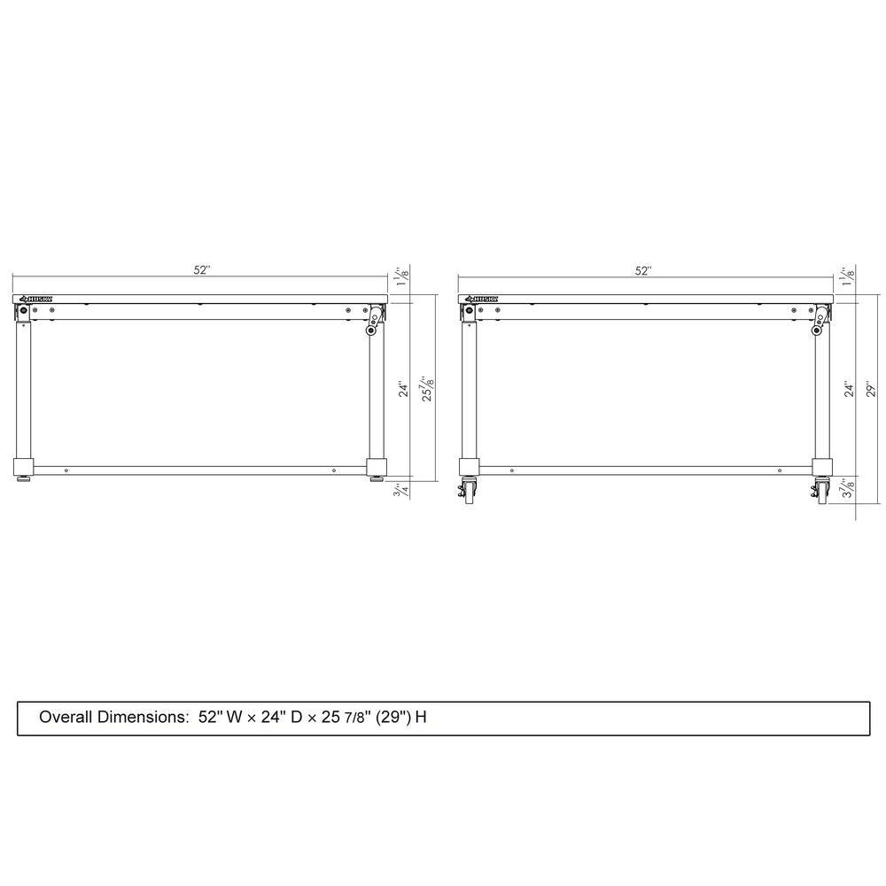 Husky 52 in. Adjustable Height Work Table Y497903