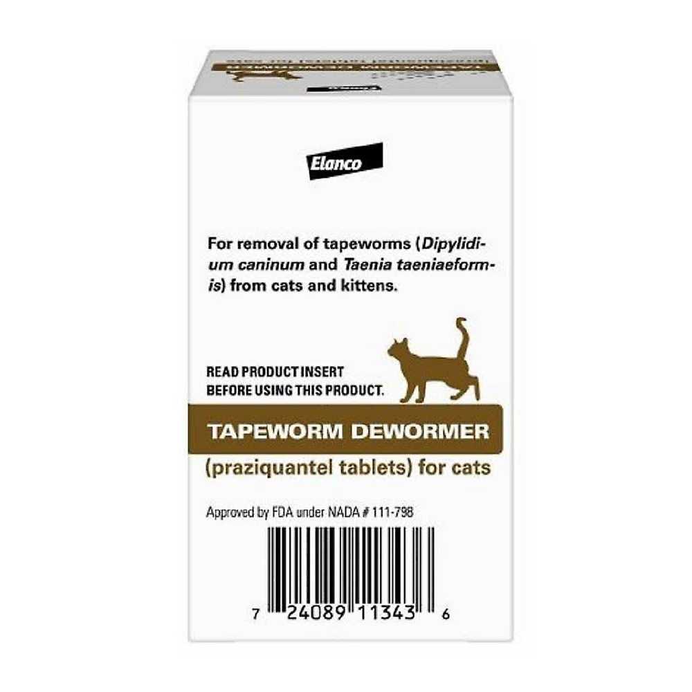 Elanco Tapeworm Dewormer Tablets for Cats, 3 Pack A3346