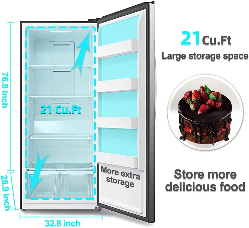 Smad 21 Cu.ft. Upright Convertible Freezer/Refrigerator N6995