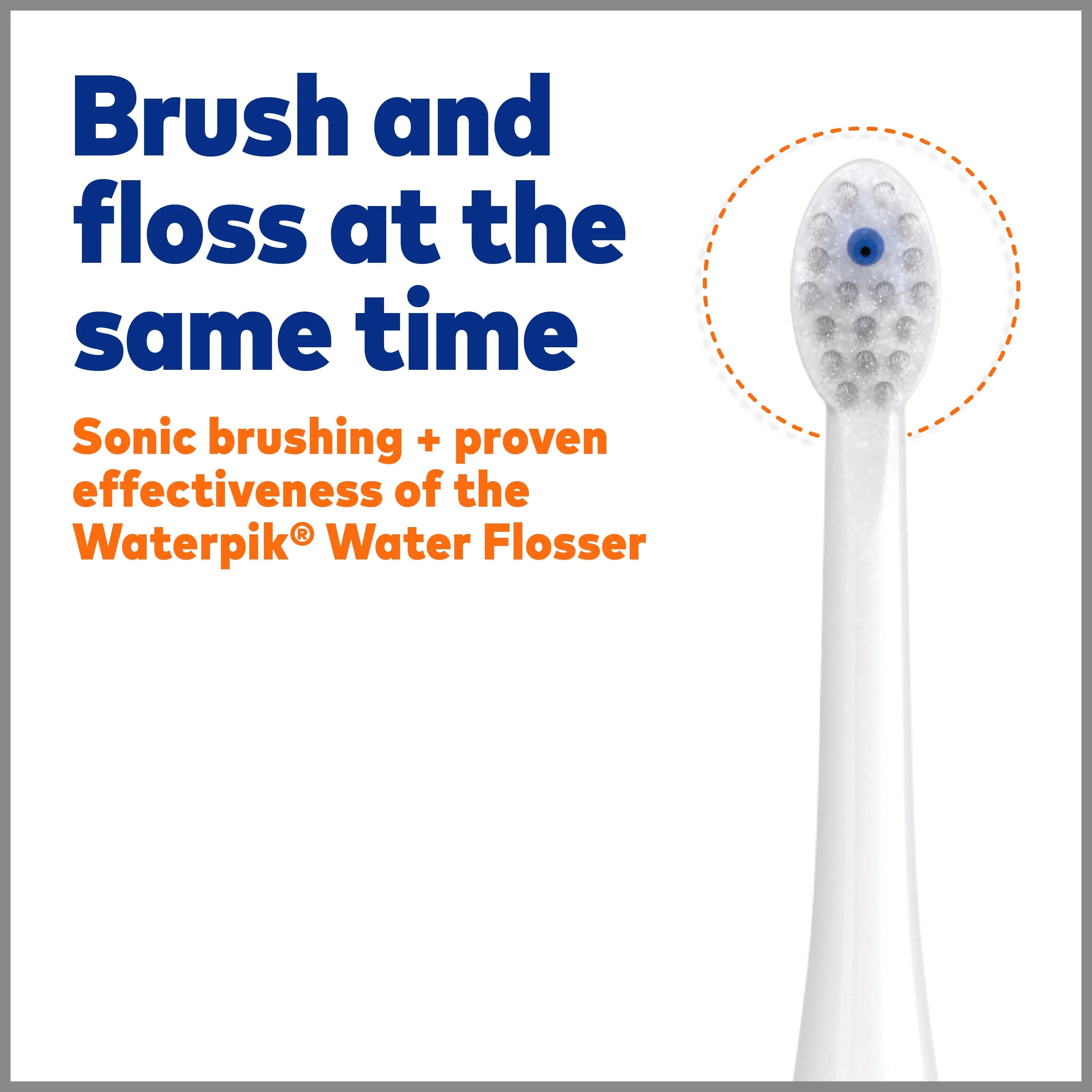 Waterpik Sonic-Fusion 2.0 Flossing Toothbrush, Electric Toothbrush & Water Flosser, White O257