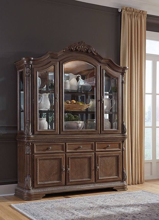 Signature Design by Ashley Charmond Dining Room China, Brown S939124