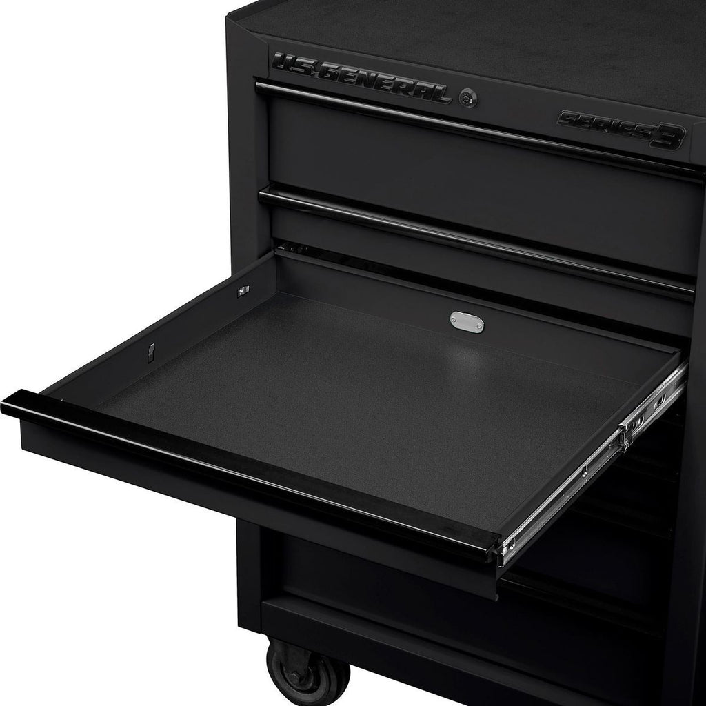 U.S. GENERAL 27 in. x 22 in. Roll Cab, Series 3, Black R13167
