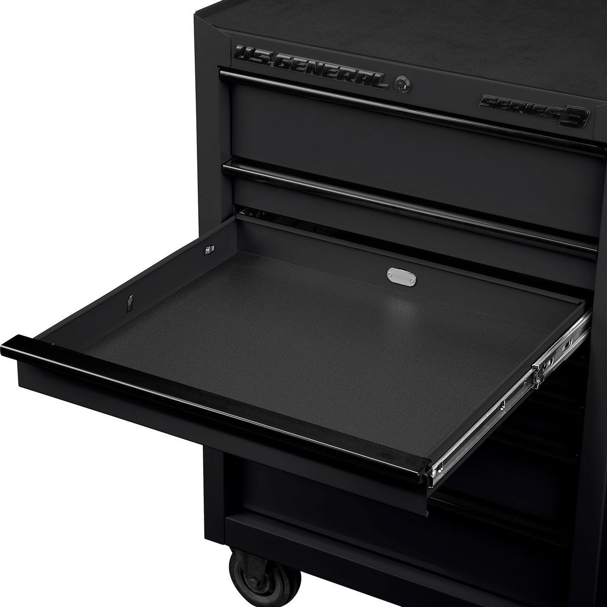 U.S. GENERAL 27 in. x 22 in. Roll Cab, Series 3, Black R13167