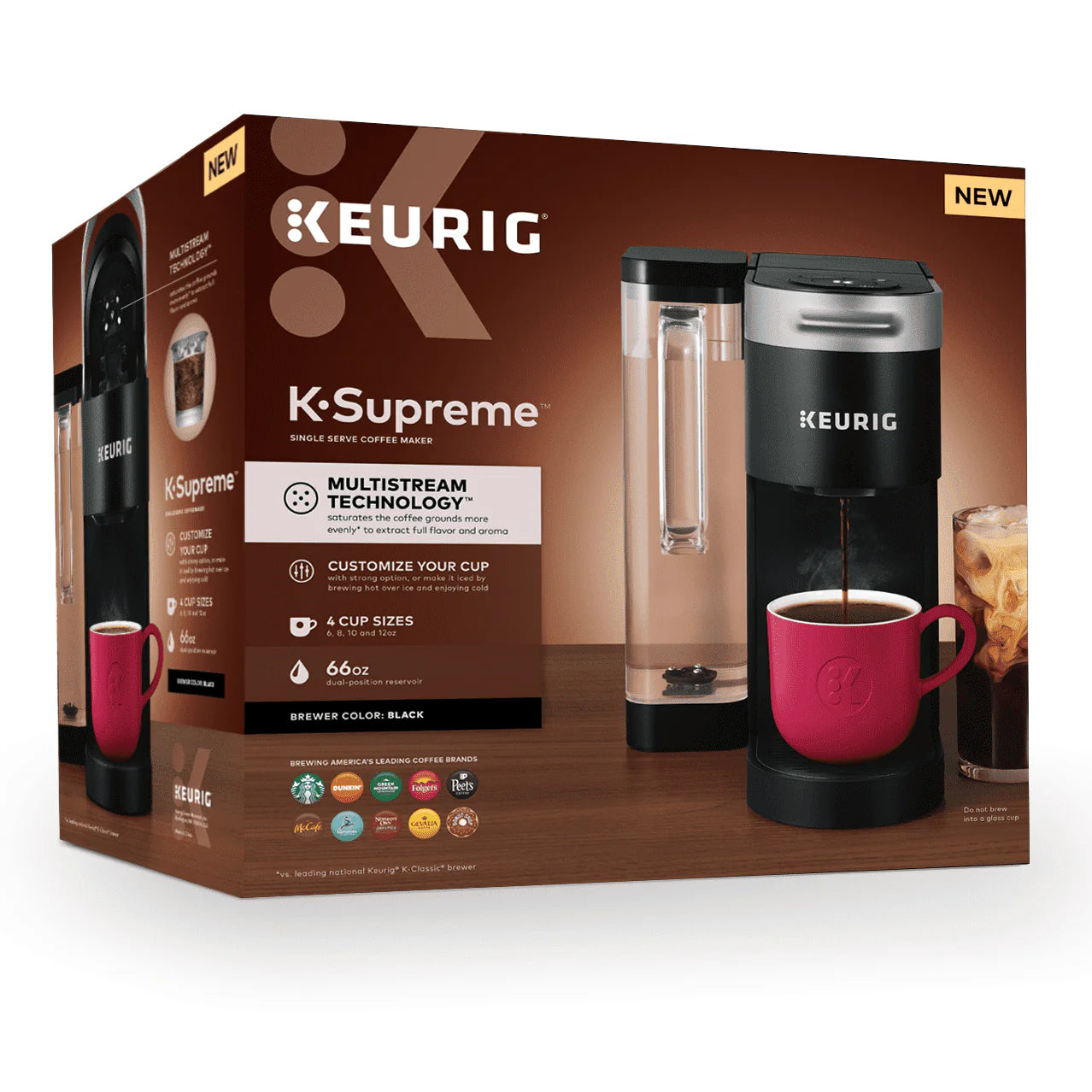 Keurig K-Supreme Single-Serve K-Cup Pod Coffee Maker, Black M388