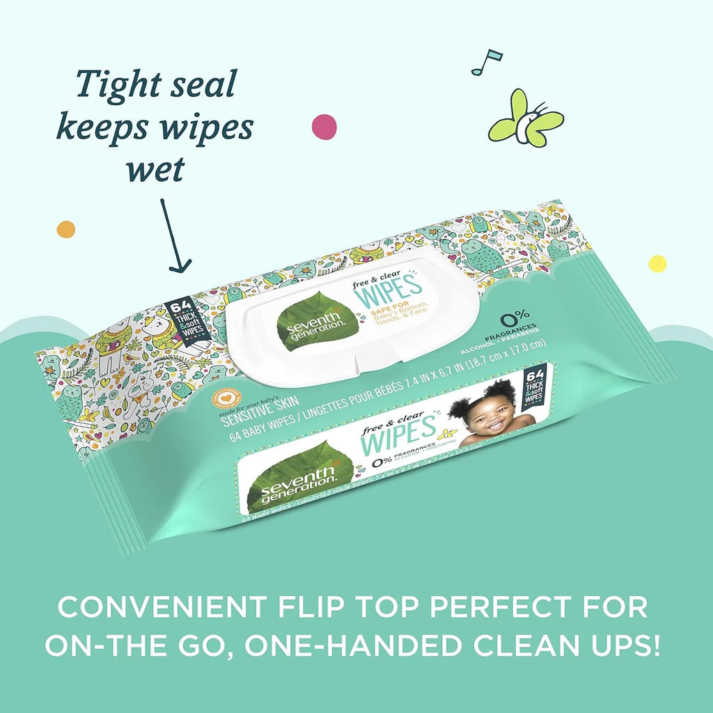 Seventh Generation Baby Wipes Sensitive Protection, 768 Count K273240
