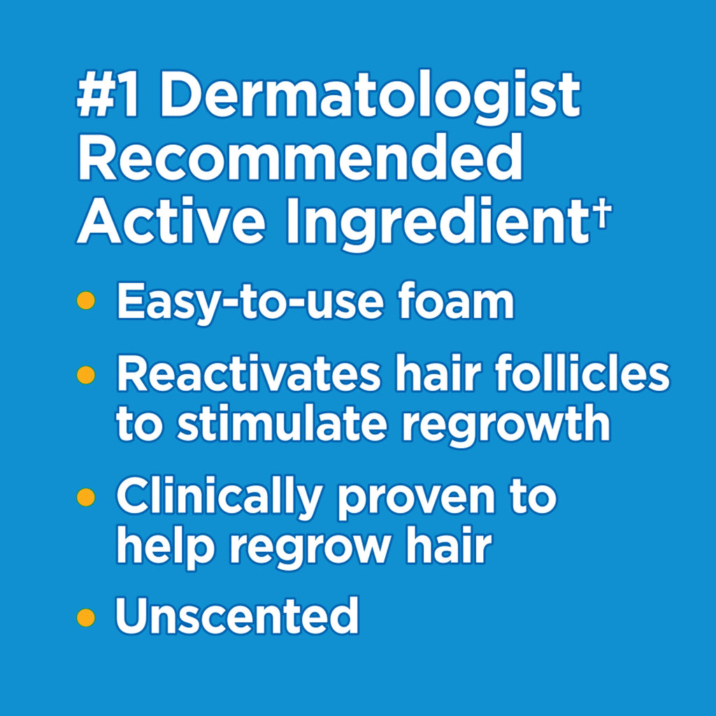 Equate Hair Regrowth Treatment Minoxidil Topical Aerosol 5% Foam, 3-Month Supply V8679