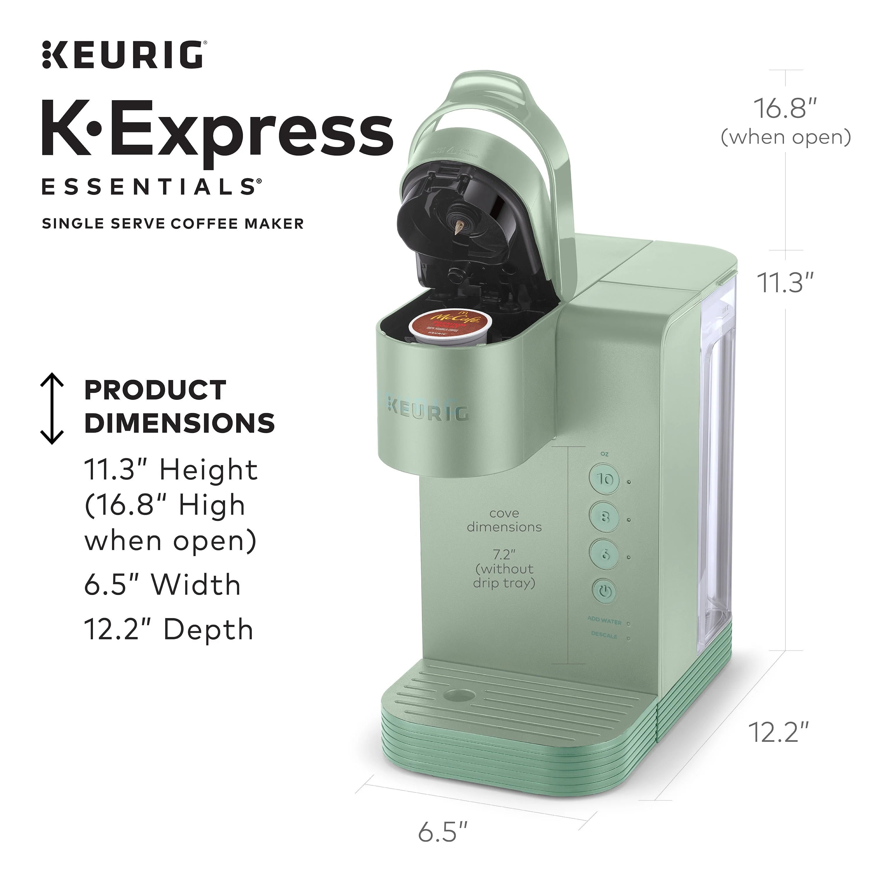 Keurig K-Express Essentials Single Serve K-Cup Pod Coffee Maker, Black L838940