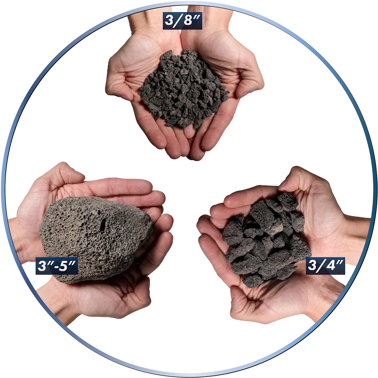 Red Lava Rock 3/4" for Fire Pits & Fireplaces, 10 Pounds I274747