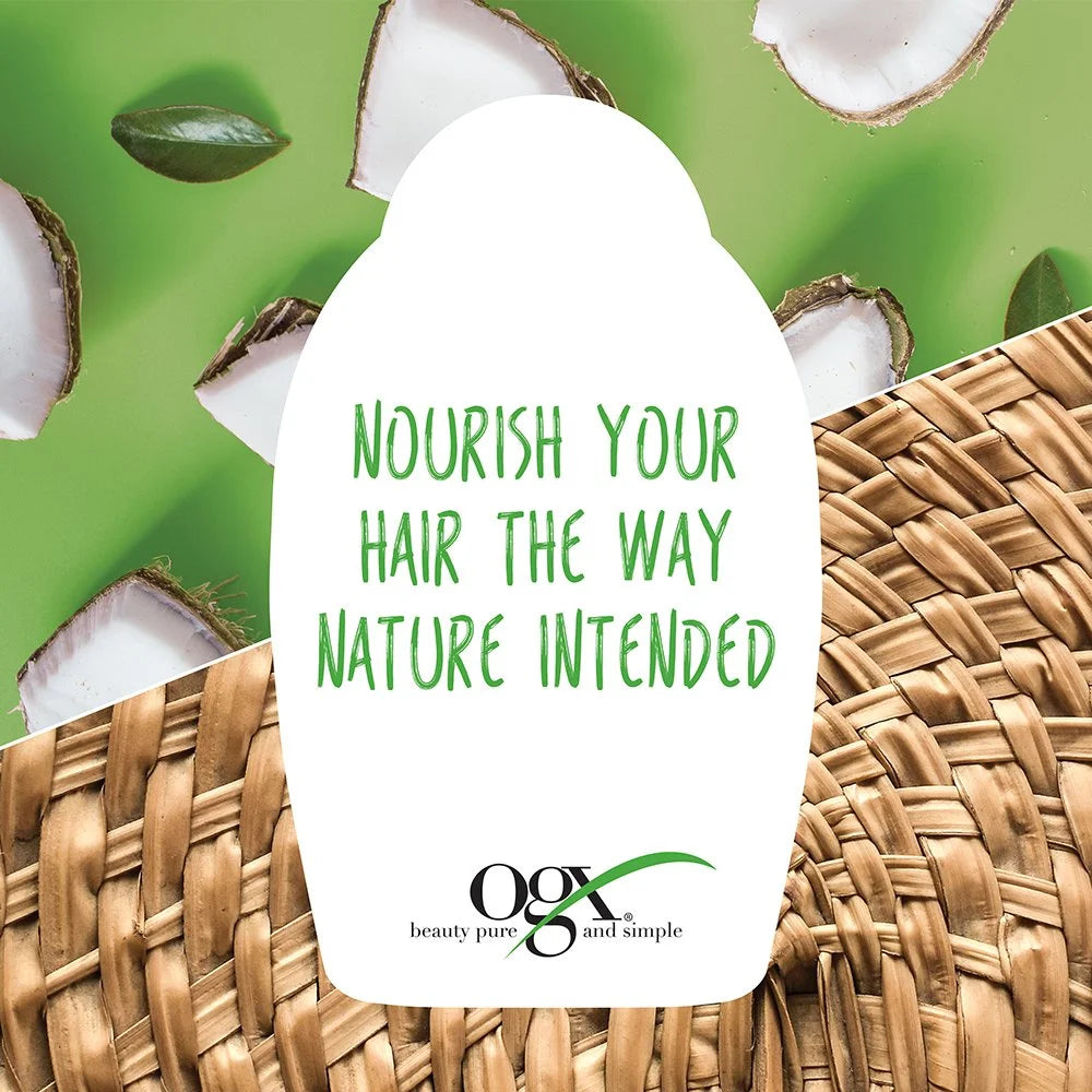Organix Nourishing Shampoo, Coconut Milk, 13 oz, Pack of 2 L95614