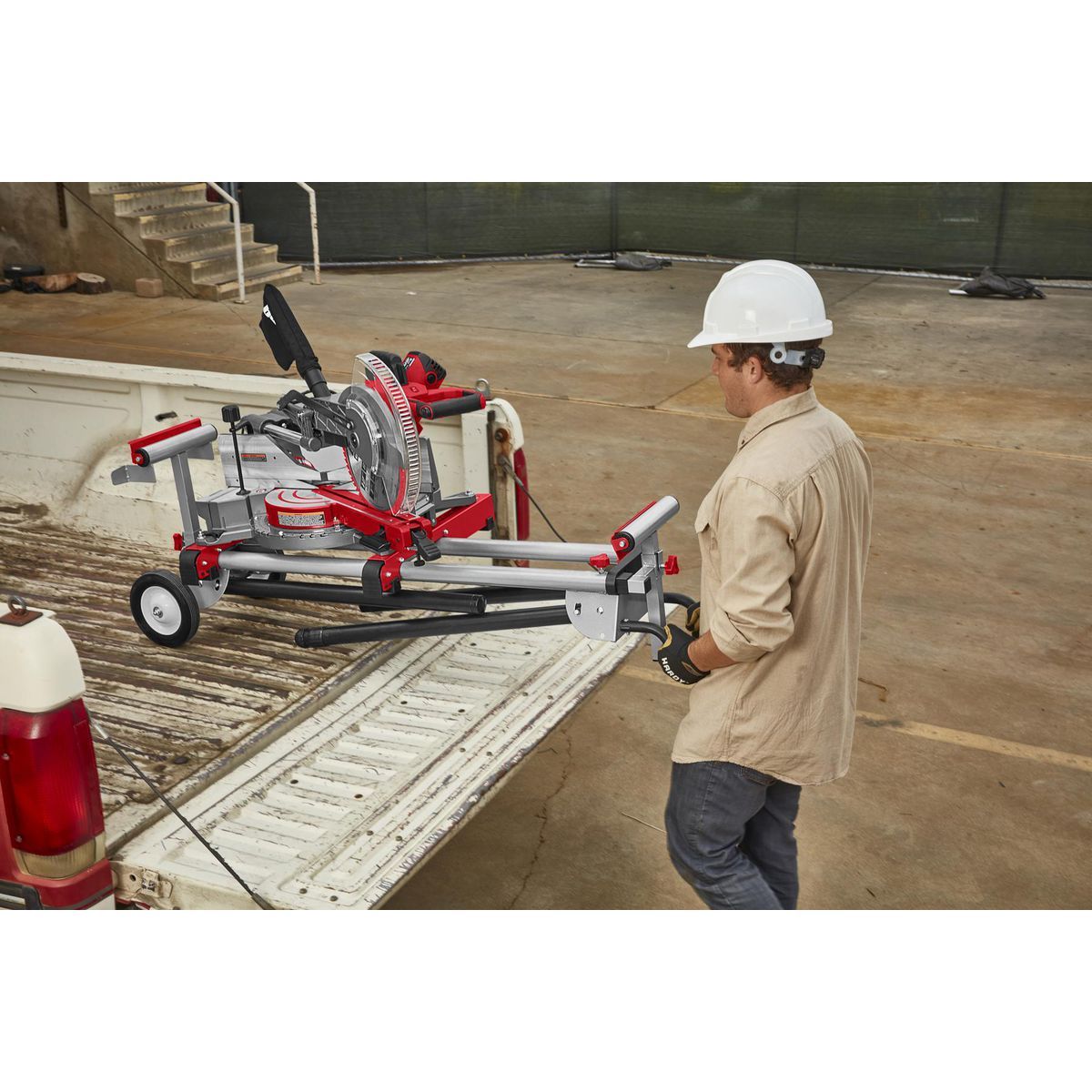 BAUER 400 lb. Mobile Folding Miter Saw Stand L974