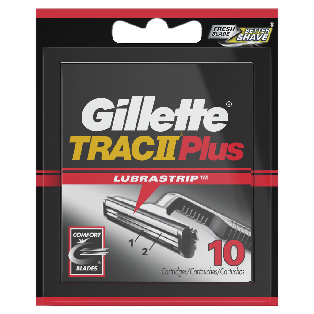 Gillette Trac II Plus Razor Blade Refills, 10 Count F978