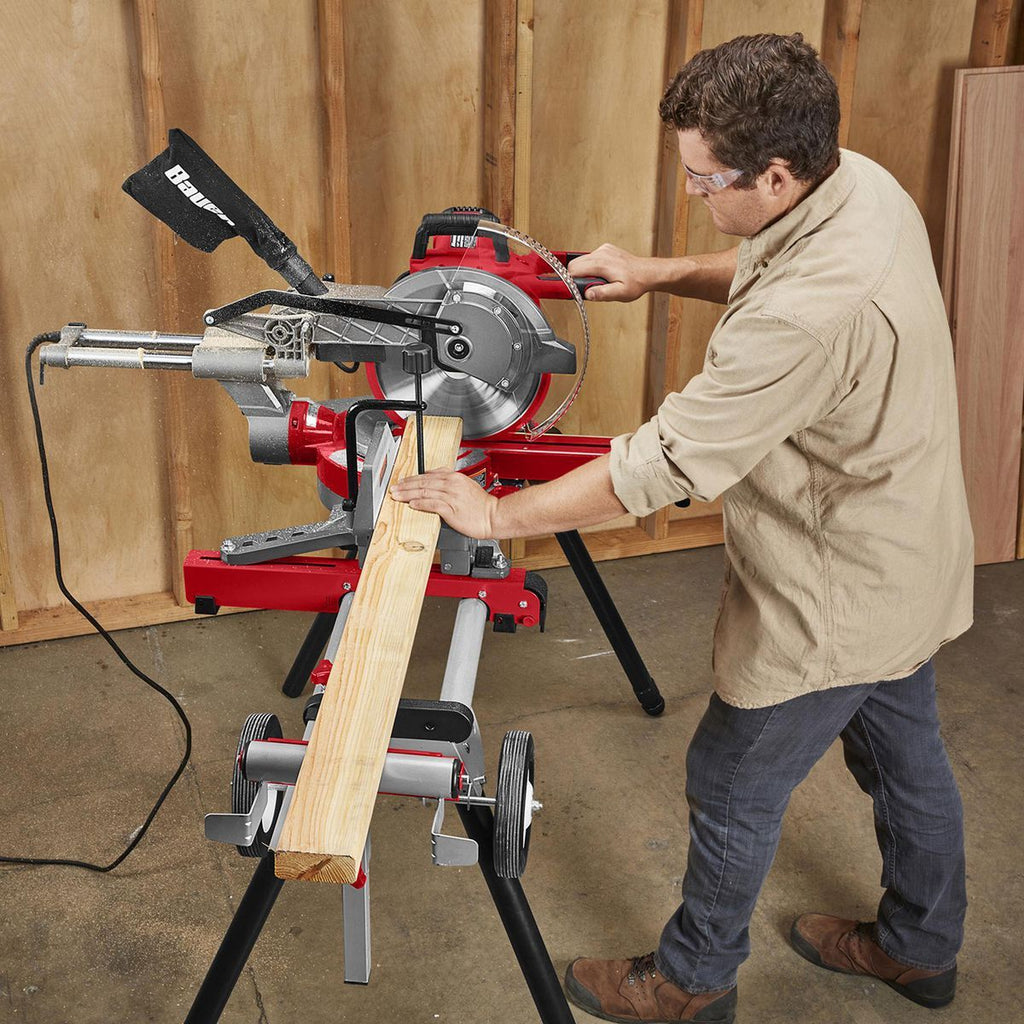 BAUER 400 lb. Mobile Folding Miter Saw Stand L974