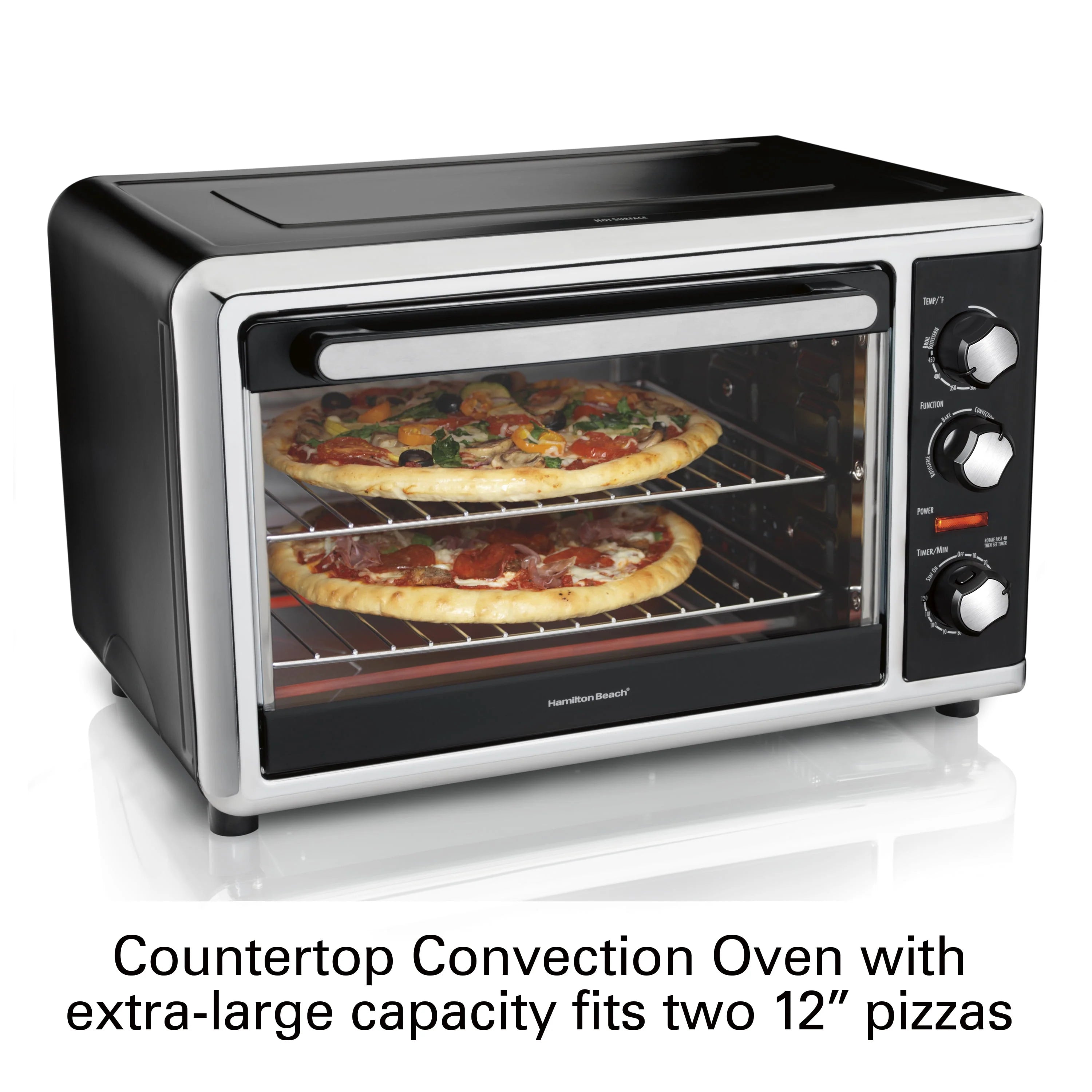Hamilton Beach Countertop Oven with Convection and Rotisserie, Silver R448302