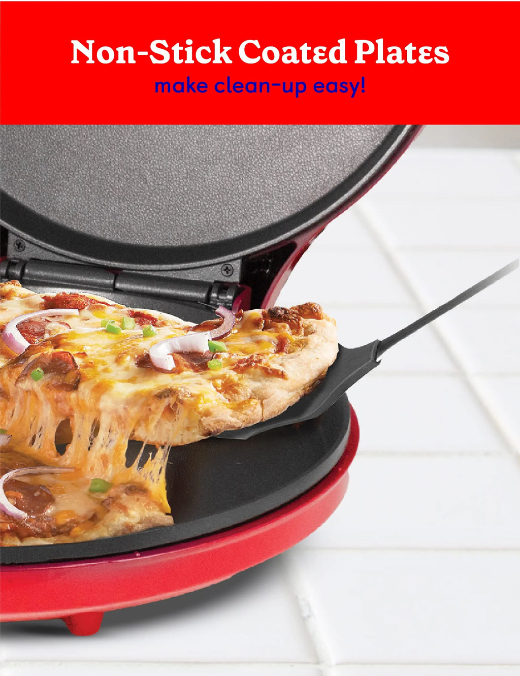 Betty Crocker Countertop Pizza Maker, 1440-Watt, BC-2958CR Z270963