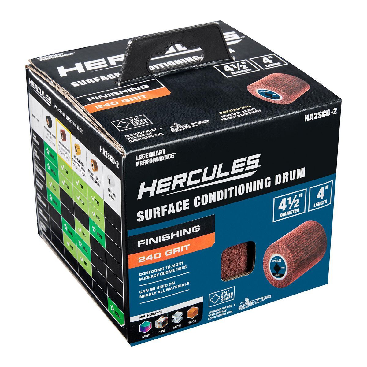 HERCULES 4-1/2 in. x 4 in. x 3/4 in. 240-Grit Finishing Drum L2005
