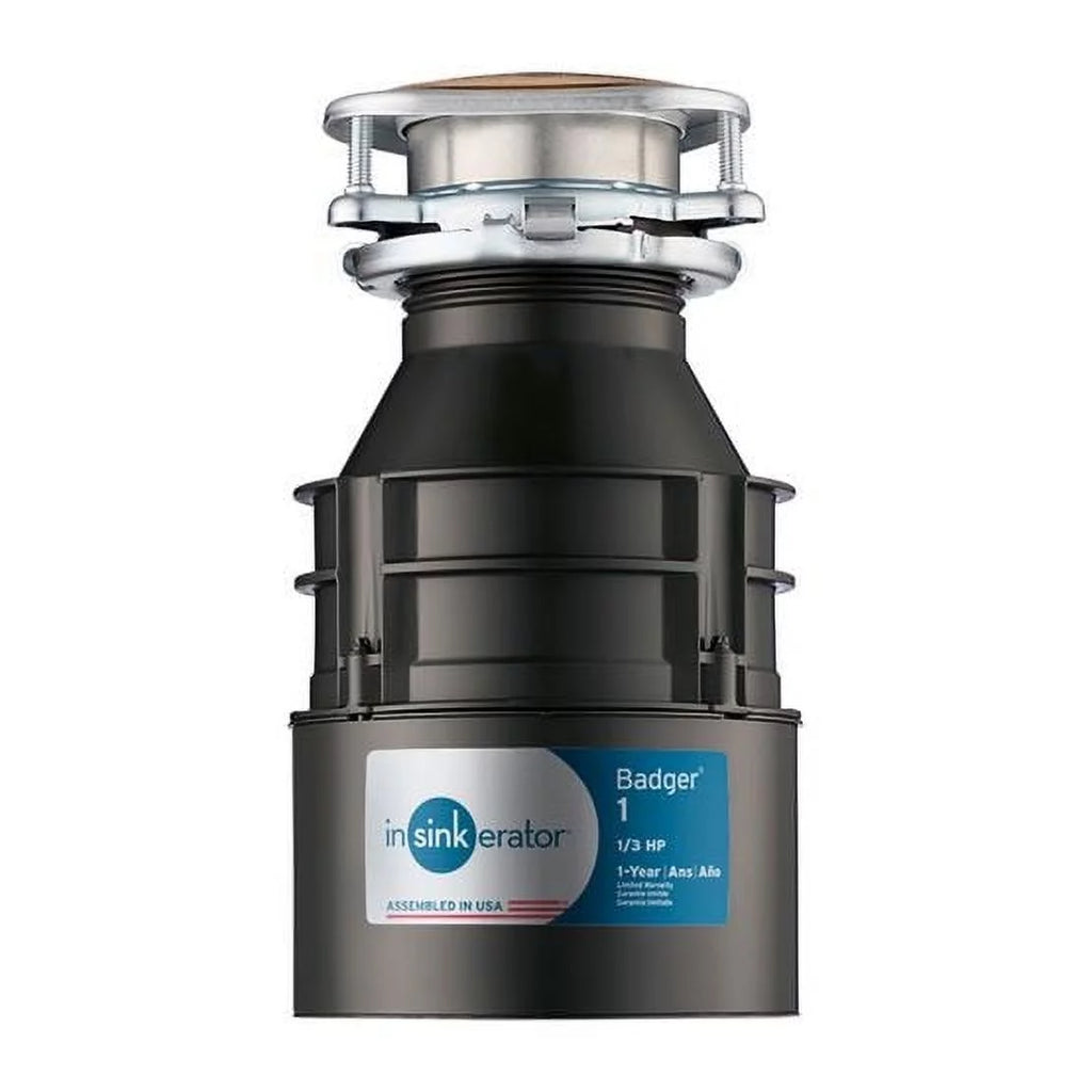 InSinkErator Badger1 Garbage Disposal, Black, 1/3 HP J55922