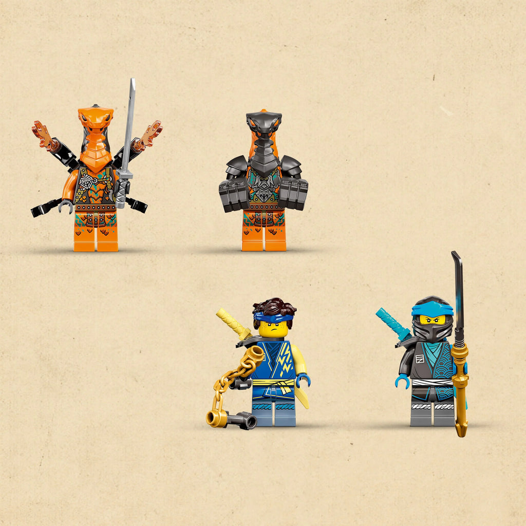 LEGO NINJAGO Jay and Nya's Race Car EVO Set 71776 with Helicopter and Snake Figure P2408