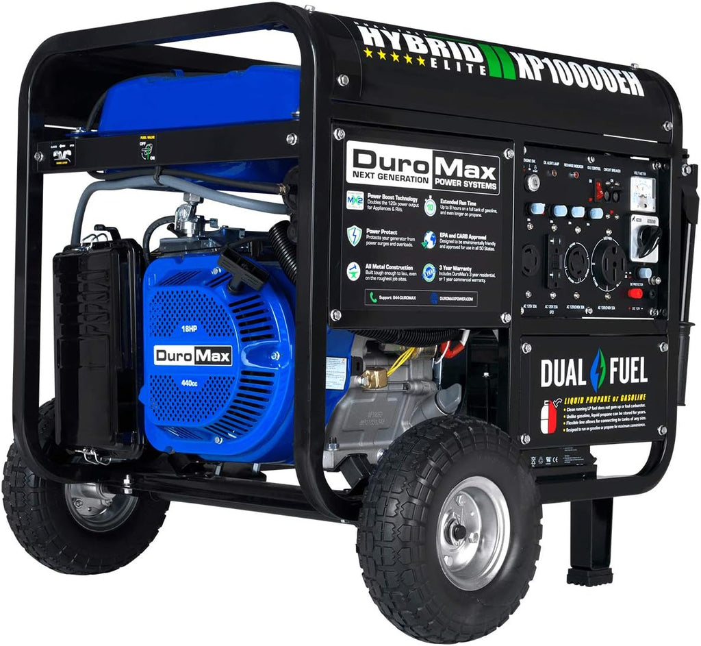 DuroMax XP10000EH Dual Fuel Portable Generator 10000 Watt Electric Start N96690