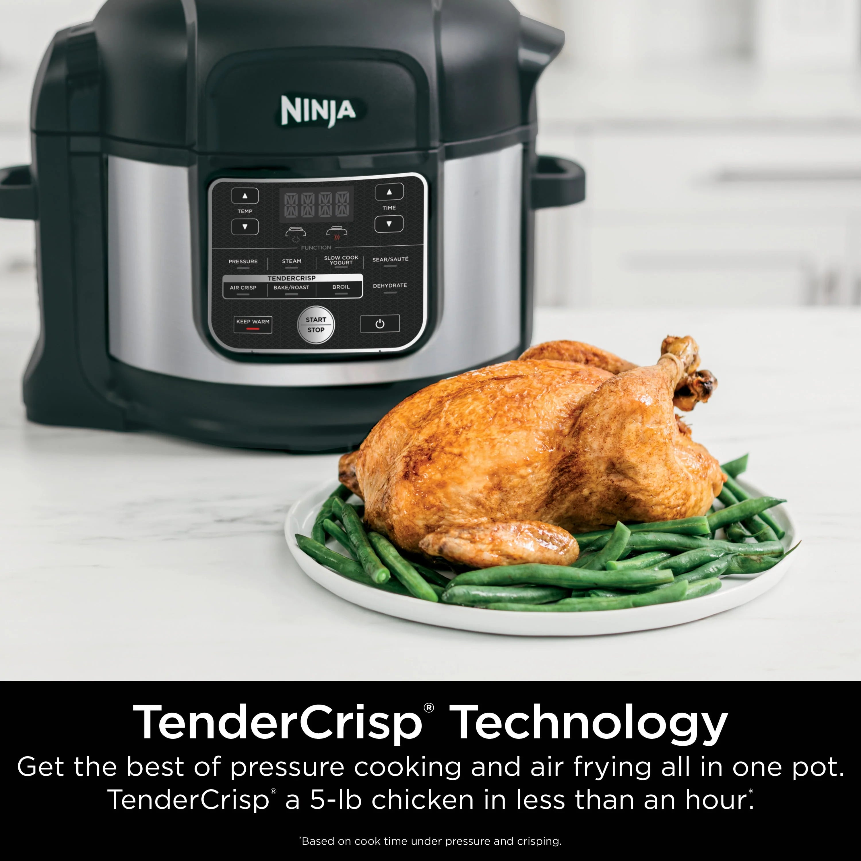 Ninja Foodi 10-in-1 6.5-Quart Pro Pressure Cooker Air Fryer Multicooker, Stainless S606