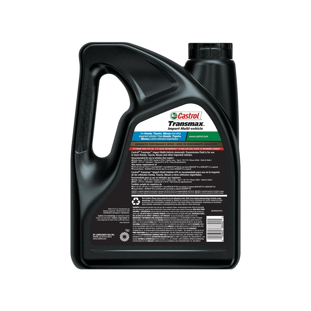 Castrol Transmax Import Multi-Vehicle Automatic Transmission Fluid, 1 Gallon S254