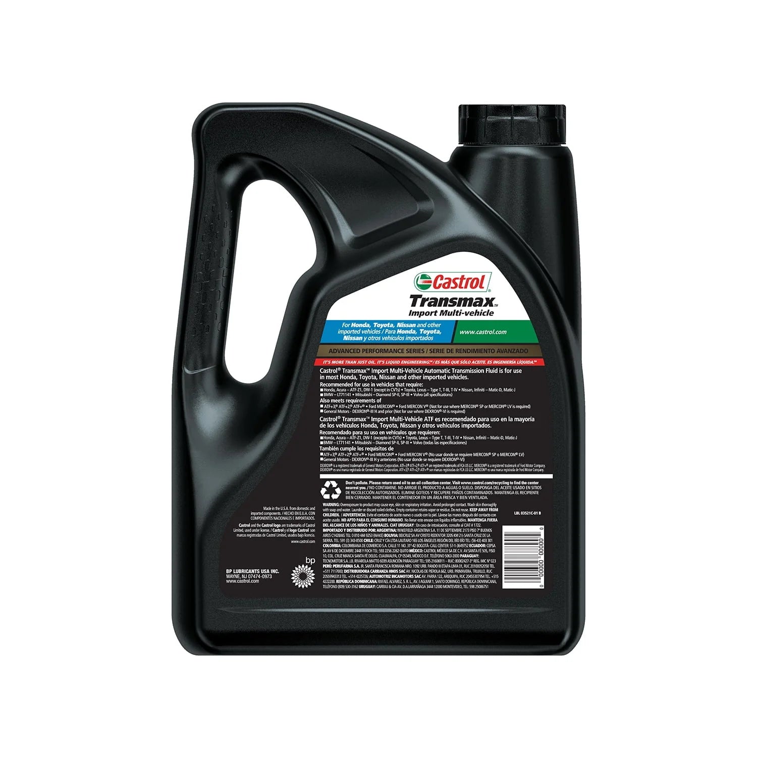 Castrol Transmax Import Multi-Vehicle Automatic Transmission Fluid, 1 Gallon S254