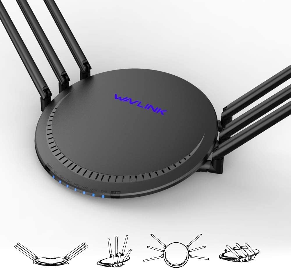 WAVLINK AC2100 Dual Band Gigabit WiFi Router, 4 Antennas, USB 3.0, Pack of 2 V387847