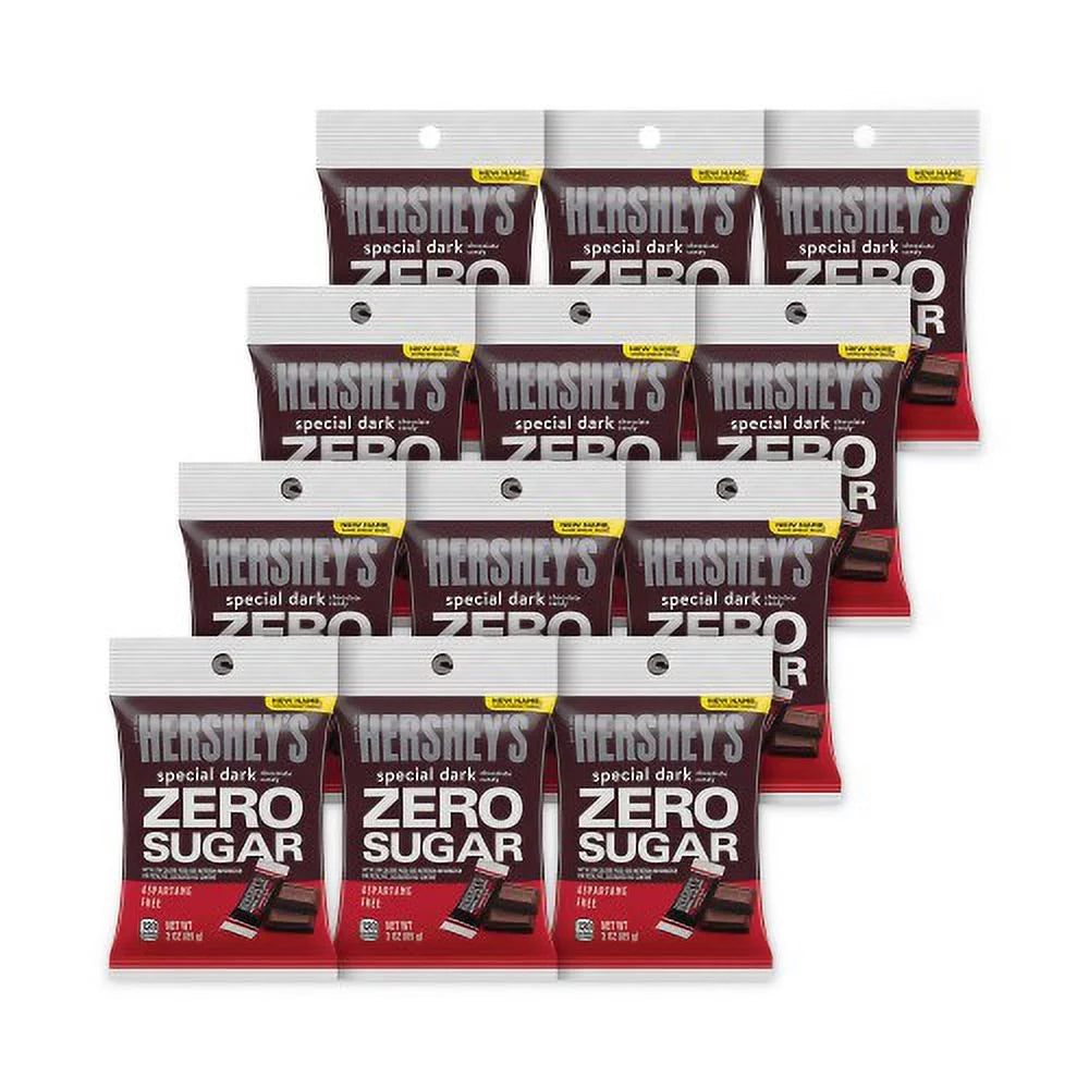 Hershey's Miniatures Special Dark Sugar-Free Chocolate, 3 oz Bag, 12 Bags G8362