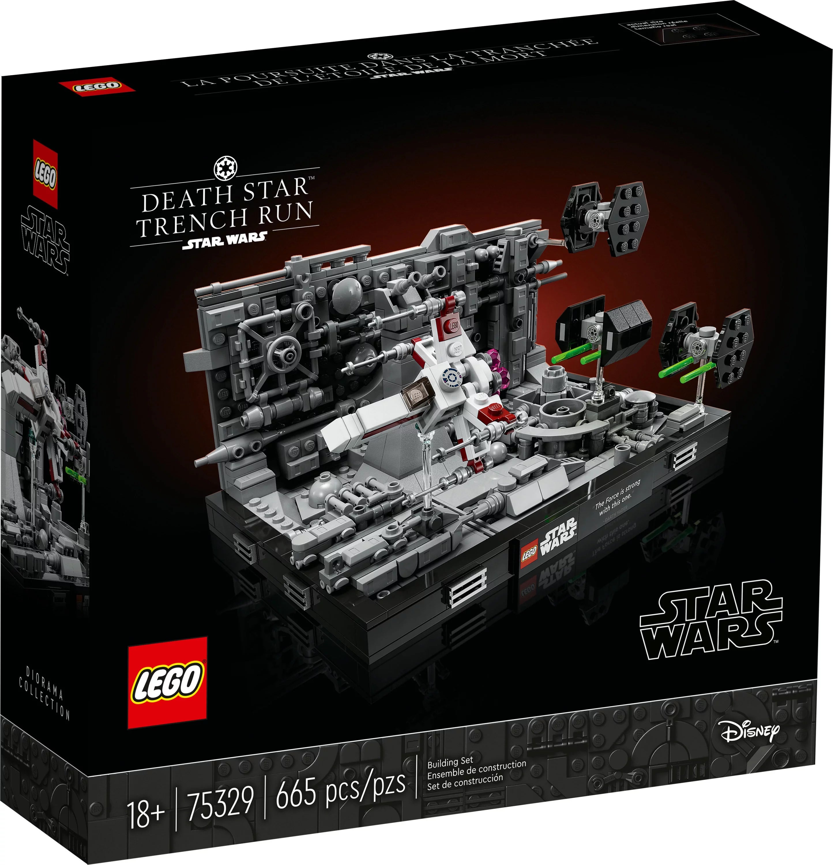 LEGO Star Wars Death Star Trench Run Diorama 75329 Building Set for Adults E842