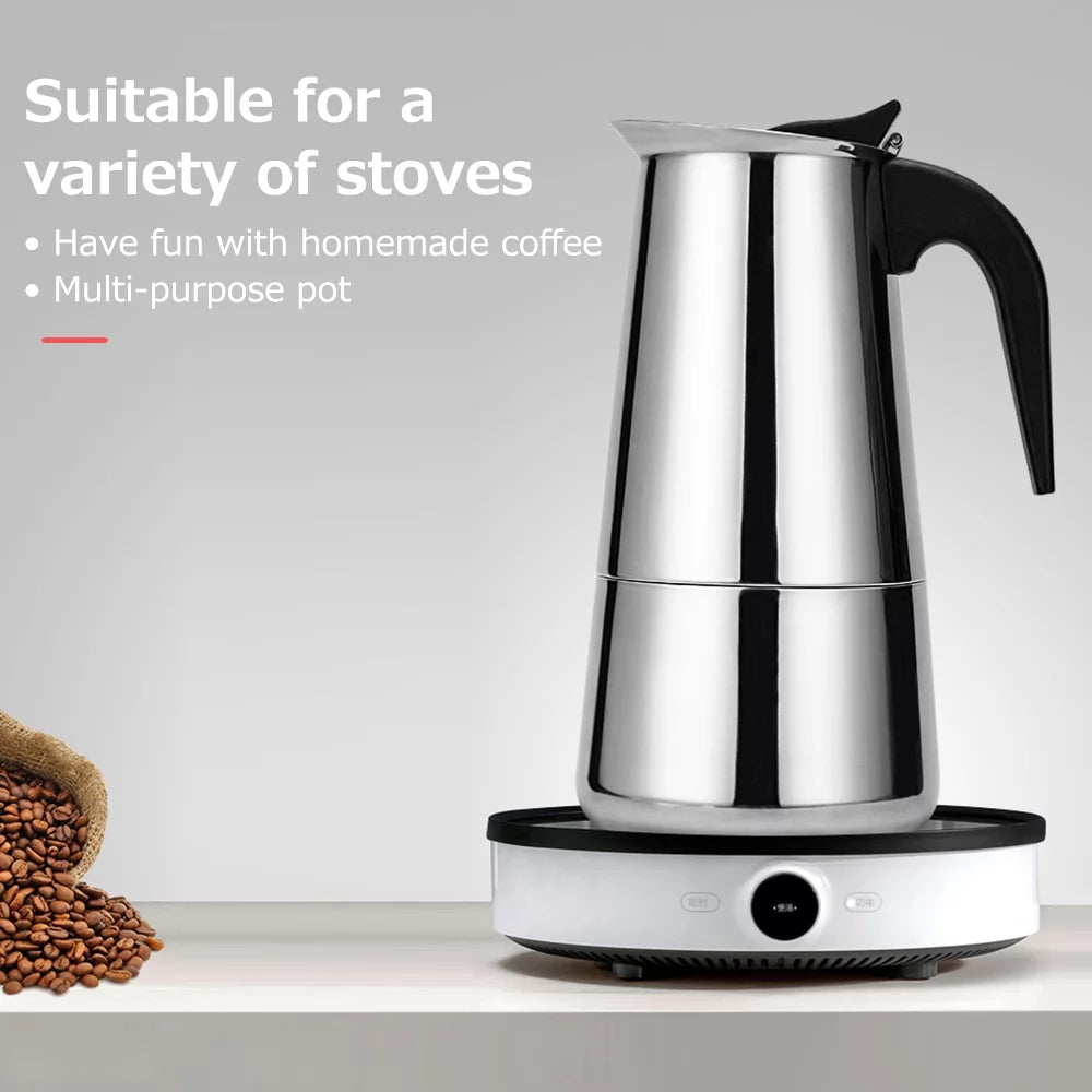 Uteam Stainless Steel Portable Electric Coffee Maker for Espresso Y53252