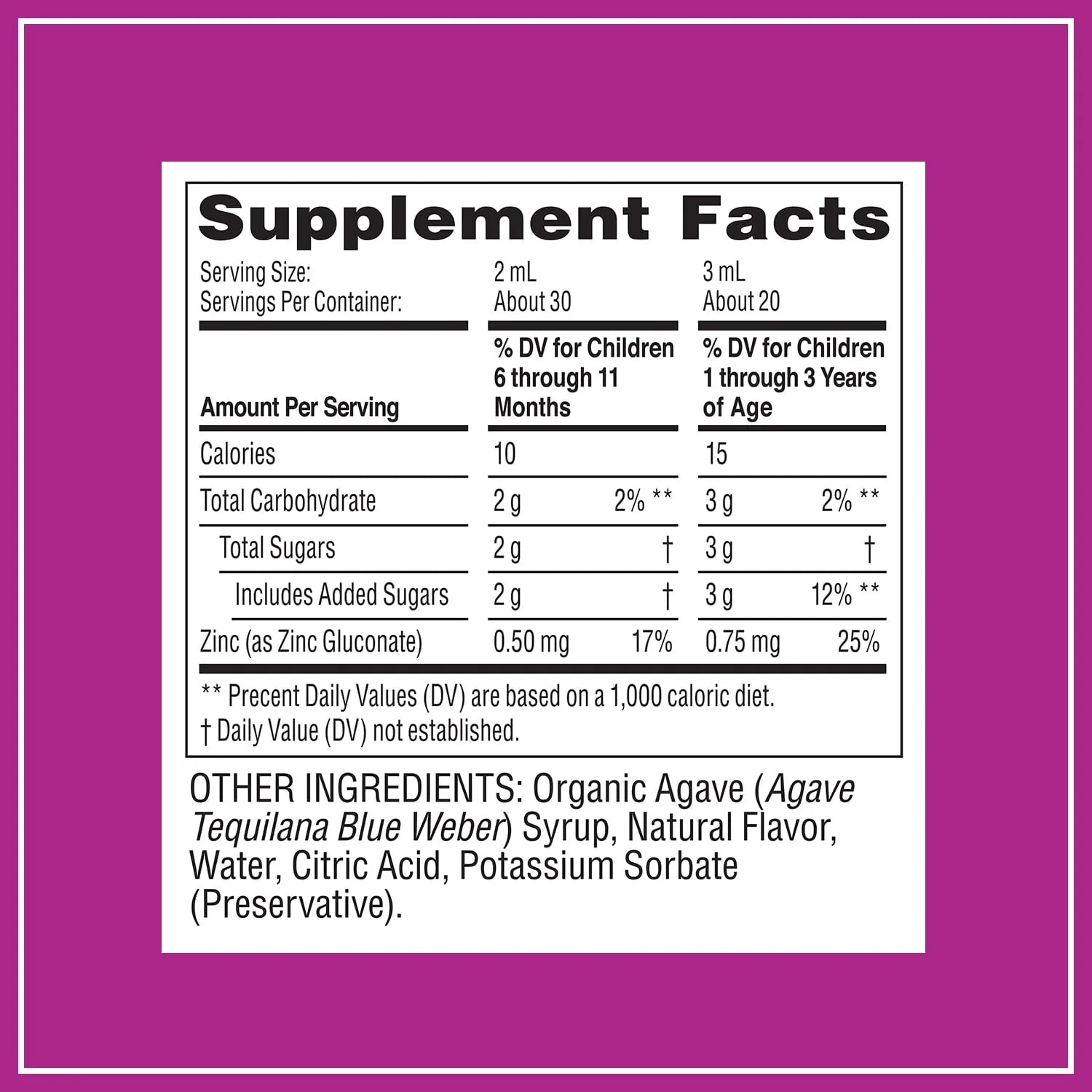 Zarbee's Baby Immune Support with Zinc, Grape, 2oz Z396006