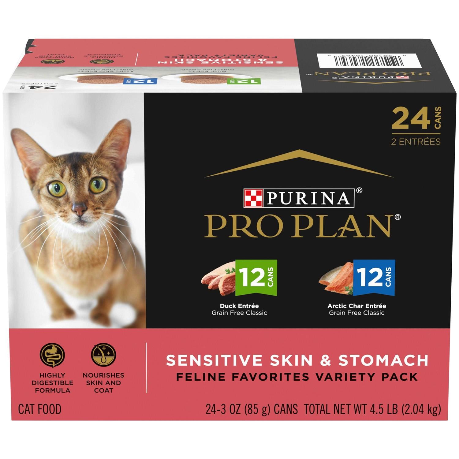 Purina Pro Plan Sensitive Skin & Stomach Wet Cat Food Variety Pack