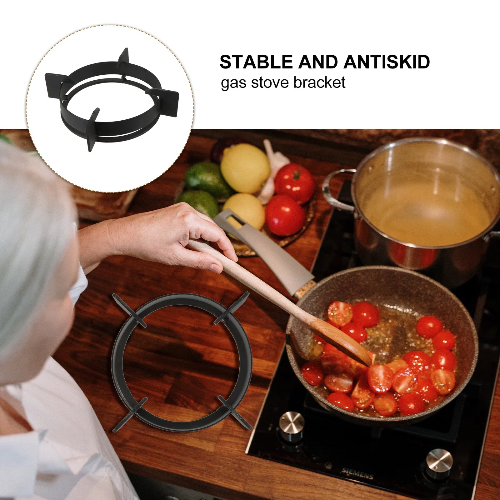Etereauty Stove Gas Wok Rack Ring Burner Stand Kitchen Cooktop Support J239620