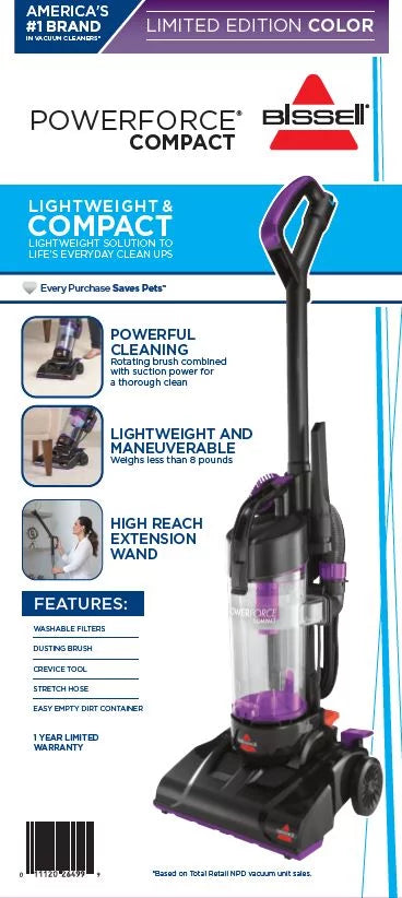 BISSELL Power Force Compact Bagless Vacuum 2112 Y4095
