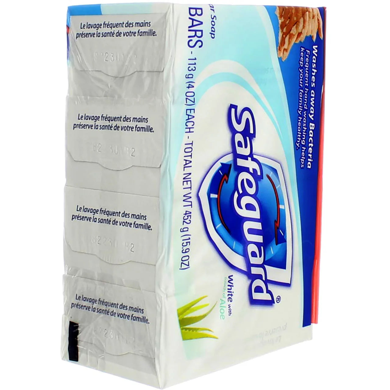 Safeguard Antibacterial Deodorant Bar Soap with Aloe, 4 Oz, 6 Pack O6286